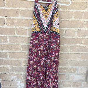 Xhilaration Romper Size Small Pants Suit Sleeveless Floral